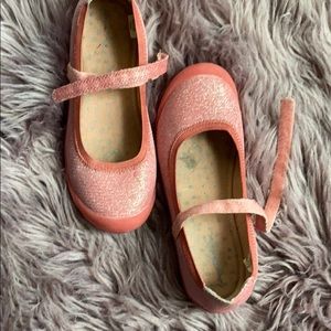 Glitter Velcro flats, girls